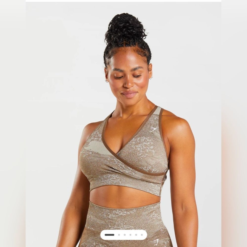 Gymshark/Adapt Camo Seamless Sport Bra Sz S